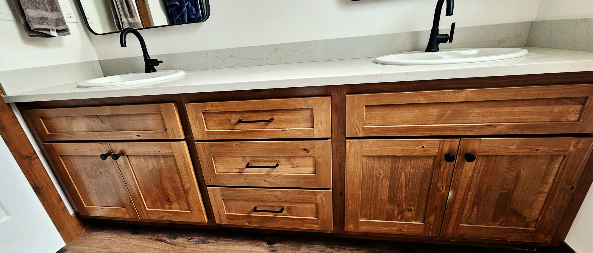 Custom cabinetry detail with premium finish