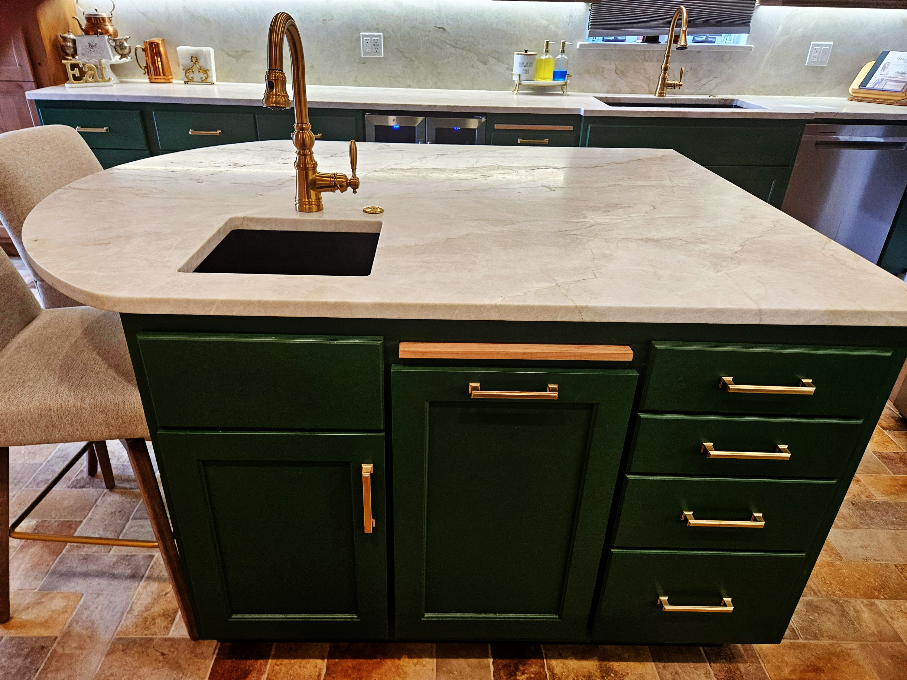Custom built-in cabinet detail for a Flathead Valley home