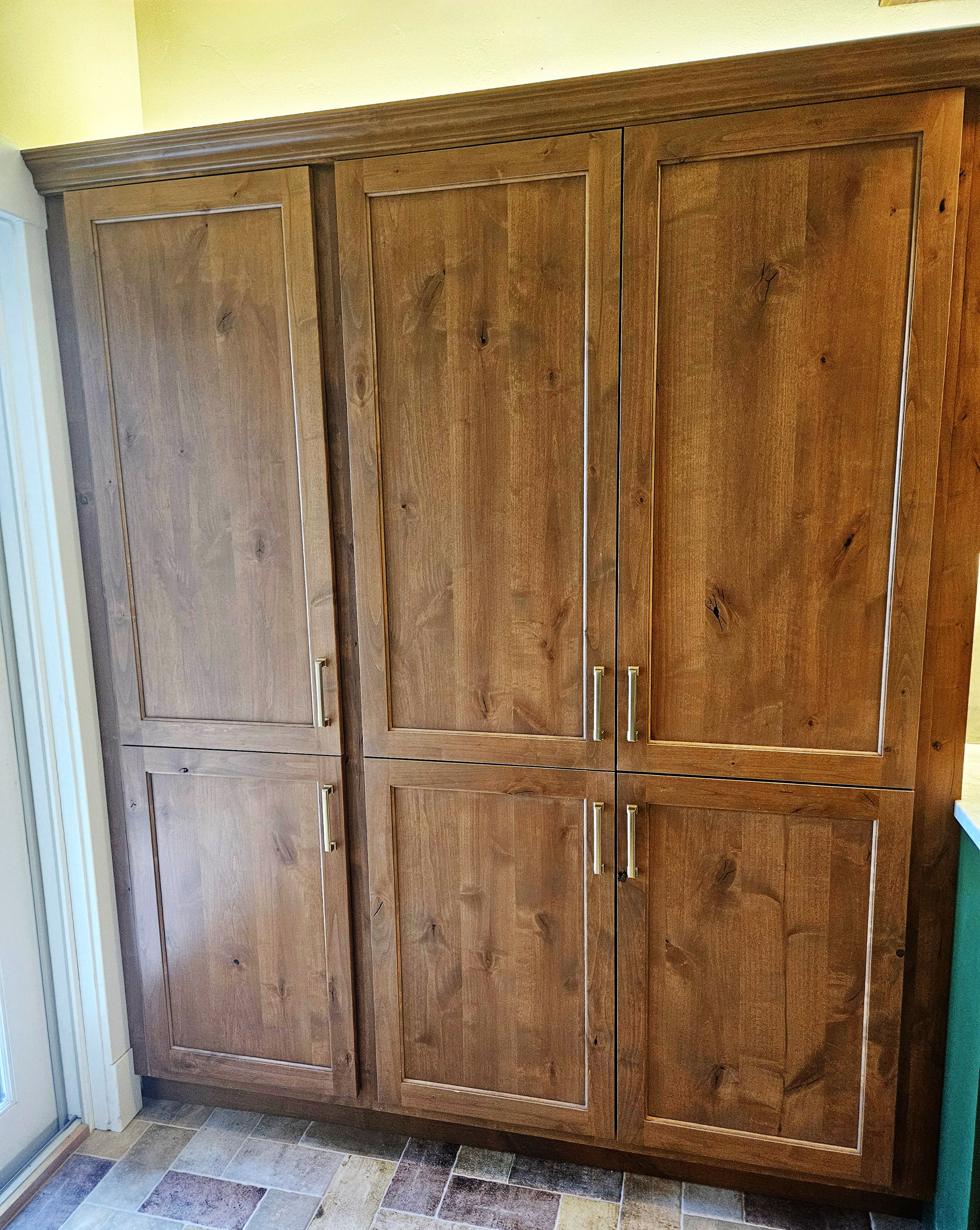 Custom cabinet project with detailed millwork